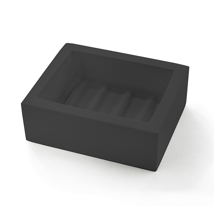 3SC Bemood Мыльница с композитной чашей, настольная, цвет: matt black BEMN01A