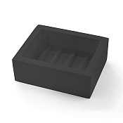 3SC Bemood Мыльница с композитной чашей, настольная, цвет: matt black BEMN01A