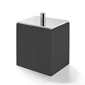 3SC Bemood Контейнер для хранения с крышкой 10x8x12,5h см, настольный, цвет: Matt Black/Chrome BEMN48ASL