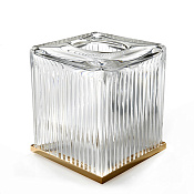 3SC Elegance Диспенсер для бумажных салфеток, настольный, цвет: Clear Crystal/Matt Satin Brass EL71ACRLX