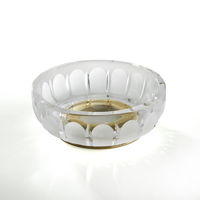 3SC Montblanc Мыльница со стеклянной чашей, настольная, цвет: Polished Brass MB01ACROL