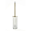 3SC Montblanc Ершик для унитаза напольная со стеклянной колбой, цвет: Clear Crystal/Matt Gold 24Kt MB17ACRGO