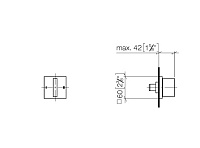 Dornbracht Mem Переключатель на два положения, внешняя часть, цвет: chrome 36200782-00