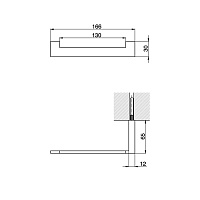 Cisal Quad Держатель туалетной бумаги открытый, подвесной, цвет: chrome QU09040121
