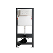 Burlington Инсталляция для унитаза 50х16,5 см с пневматической панелью смыва, цвет: белый глянцевый SV102