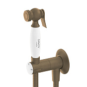 Burlington Гигиенический душ с прогрессивным смесителем и встраиваемой частью, цвет: бронза брашир. SV63 BR