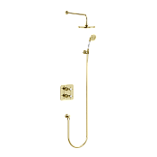Burlington Guild  Душевой комплект встраиваемый с внутр. частью, верхний душ, цвет: золото глянец GUSHOWERPACKSQ3G