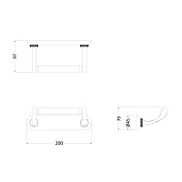 Burlington Guild Держатель туалетной бумаги настенный, цвет: хром глянцевый GU029C