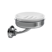 Burlington Guild Мыльница с керамической чашей, подвесная, цвет: хром GU005C