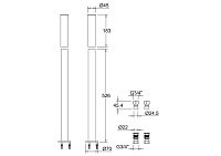 Burlington Трубы подвода воды 7х71h см, цвет: шлифованный никель W6 BNKL