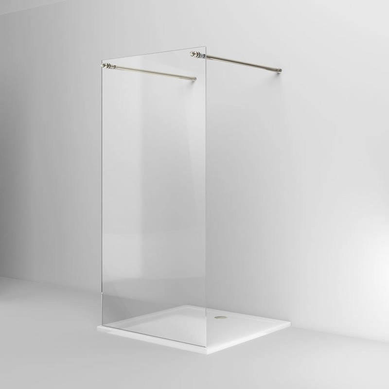 Burlington Arcade Душевое ограждение 118х195h см, пристенное, цвет: шлифованный никель ARC57