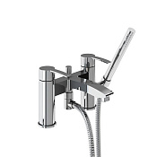 Burlington Смеситель на борт ванны с изливом 13,6 см и ручным душем, цвет: хром глянцевый CTA16