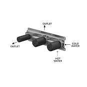 Bossini Nobu Встраиваемая часть монорычажного смесителя на 2 потребителя INZ211