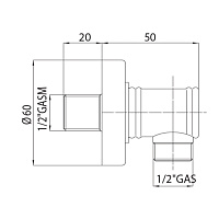 Bossini Liberty Шланговое подключение, цвет: satin nickel V00225.094