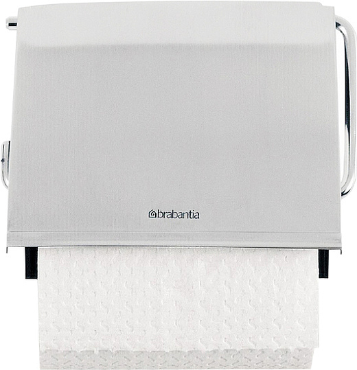 Brabantia ReNew Держатель туалетной бумаги с крышкой, подвесной, цвет: стальной 385322