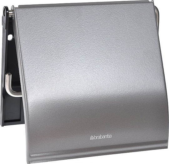 Brabantia ReNew Держатель туалетной бумаги с крышкой, подвесной, цвет: платиновый 477300