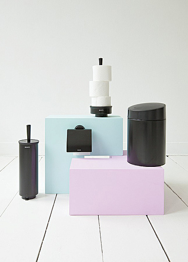 Brabantia Profile Держатель туалетной бумаги с крышкой, подвесной, цвет: черный 483400