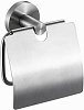 Nofer Roma Держатель туалетной бумаги с крышкой, подвесной, цвет: нержавеющая сталь 16826.S