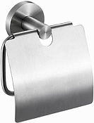 Nofer Roma Держатель туалетной бумаги с крышкой, подвесной, цвет: нержавеющая сталь 16826.S
