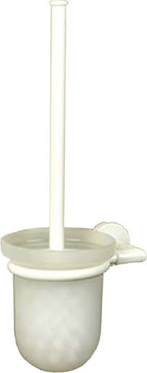 Nofer Line Ершик для унитаза подвесной со стеклянной колбой, цвет: белый 16518.W