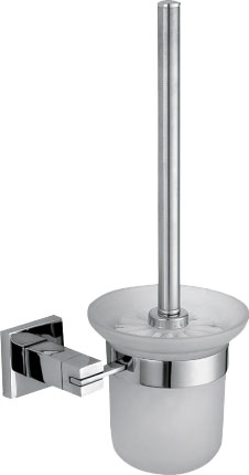 Nofer Barcelona Ершик для унитаза подвесной со стеклянной колбой, цвет: нержавеющая сталь 16915.B