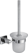 Nofer Barcelona Ершик для унитаза подвесной со стеклянной колбой, цвет: нержавеющая сталь 16915.B