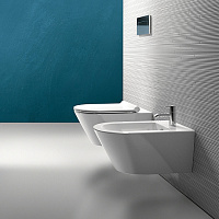 Catalano Zero Биде подвесное 35x55 см, 1 отв., с переливом, покрытие Cataglaze, цвет: белый матовый 0118551021