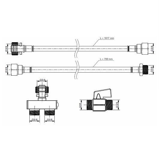 Toto Neorest WX2 Комплект для подключения воды HM183