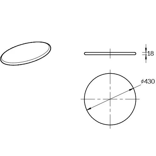 Kerama Marazzi Cono Полка для консоли 43 см, цвет: белый глянцевый CO4.43\WHT