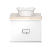 Kerama Marazzi Canaletto Тумба под раковину 60x46,8x42h см, два ящика, цвет: белый матовый CN.60/M