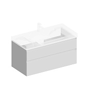 Kerama Marazzi Cubo Тумба под раковину 97,8x47x47,5h см, два ящика, цвет: белый матовый CUB.100.2\WHT.M