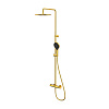 Whitecross Y Душевая стойка: термостат, ручной душ, верхний душ, шланг 150 см, цвет: брашир. золото Y1254TOPGLB