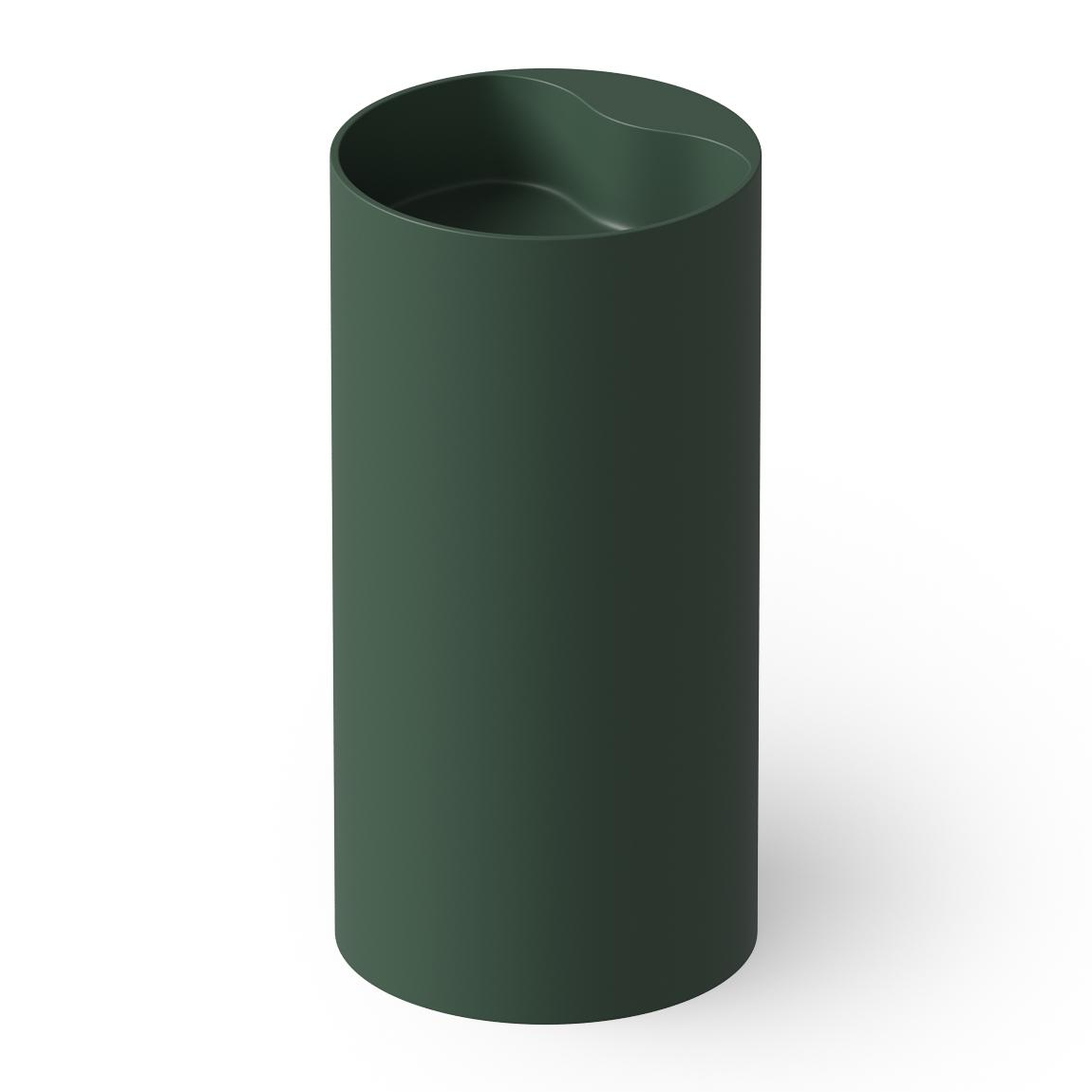 Dea Design Раковина напольная d45x90h см, Solid Surface, выпуск в пол, цвет: dark green DD2002 450 11
