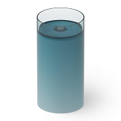 Dea Design Раковина напольная d40x82h см, Glasstech, выпуск в пол, цвет: dark blue DD2012 400 R11