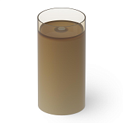 Dea Design Раковина напольная d45x90h см, Glasstech, выпуск в пол, цвет: classic green DD2012 450 R6