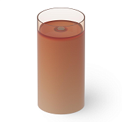 Dea Design Раковина напольная d45x90h см, Glasstech, выпуск в пол, цвет: brown copper DD2012 450 R9