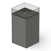 Dea Design Раковина напольная 40x40x85h см, Glasstech, выпуск в пол, цвет: smoky black DD2017 400 R4