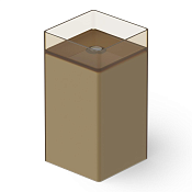 Dea Design Раковина напольная 40x40x85h см, Glasstech, выпуск в пол, цвет: classic green DD2017 400 R6