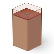 Dea Design Раковина напольная 40x40x85h см, Glasstech, выпуск в пол, цвет: brown copper DD2017 400 R9