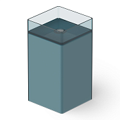 Dea Design Раковина напольная 45x45x90h см, Glasstech, выпуск в пол, цвет: dark blue DD2017 450 R11