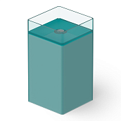 Dea Design Раковина напольная 45x45x90h см, Glasstech, выпуск в пол, цвет: lake water blue DD2017 450 R8