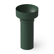 Dea Design Раковина напольная d48x90h см, Solid Surface, выпуск в пол, цвет: dark green DD2023 480 11