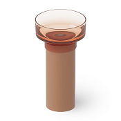 Dea Design Раковина напольная d48x90h см, Glasstech, выпуск в пол, цвет: brown copper DD2023 480 R9