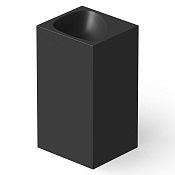 Dea Design Раковина напольная 49,5x45,5x88h см, Solid Surface, выпуск в пол, цвет: black DD2024 495 16