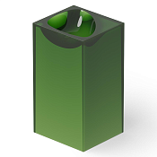 Dea Design Раковина напольная 49,5x45,5x88h см, Glasstech, выпуск в пол, цвет: emerald DD2024 495 R3