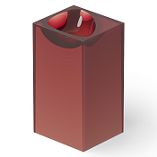 Dea Design Раковина напольная 49,5x45,5x88h см, Glasstech, выпуск в пол, цвет: pomegranate DD2024 495 R5