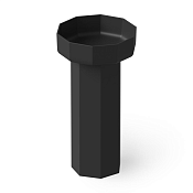 Dea Design Раковина напольная 48x45,6x90h см, Solid Surface, выпуск в пол, цвет: black DD2025 480 16