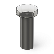 Dea Design Раковина напольная 48x45,6x90h см, Glasstech, выпуск в пол, цвет: smoky black DD2025 480 R4