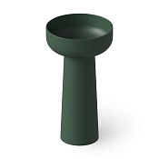 Dea Design Раковина напольная d48x88h см, Solid Surface, выпуск в пол, цвет: dark green DD2027 480 11