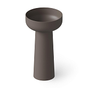 Dea Design Раковина напольная d48x88h см, Solid Surface, выпуск в пол, цвет: grey brown DD2027 480 6